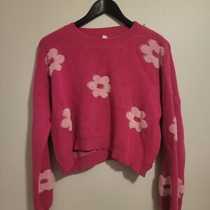 Floral Pink Sweater